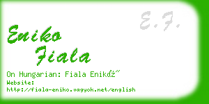 eniko fiala business card